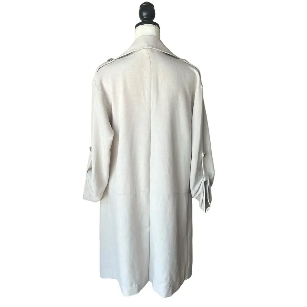 B New York Soft Summer Trench Coat Over size like new Size Small